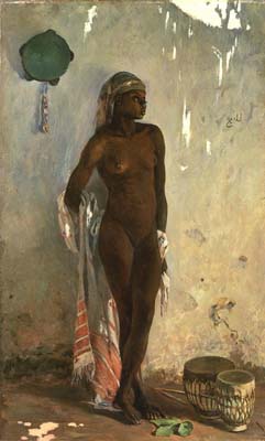 Naked Slave with Tambourine