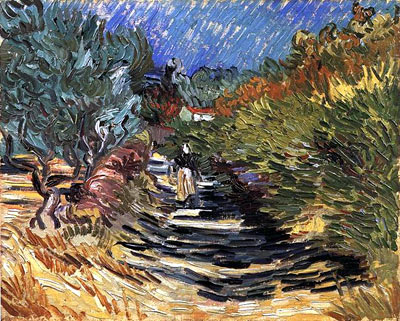 Road at Saint-Remy with Female Figure, A