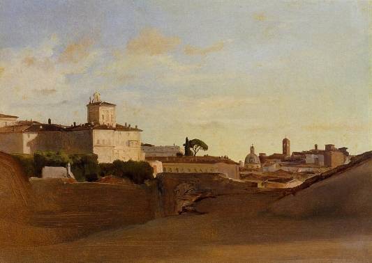 Jean-Baptiste-Camille Corot - View of Pincio, Italy