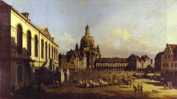Bernardo Bellotto - The New Market Square In Dresden Seen From The Judenhof