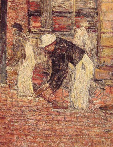 Childe Hassam - Bricklayers