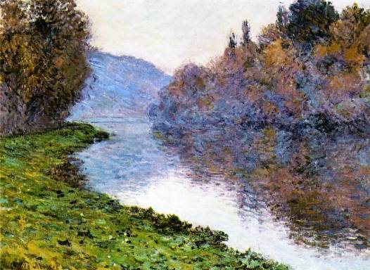 Claude Monet - Banks of the Seine at Jenfosse - Clear Weather