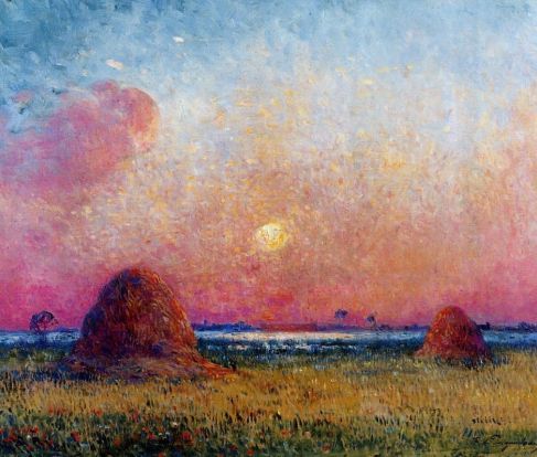 Ferdinand du Puigaudeau - Wheat Stack at Sunset