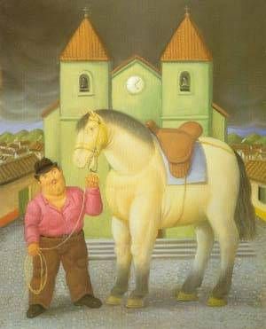 Fernando Botero - Man And Horse