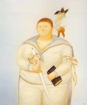 Fernando Botero - Self-portrait The Day Of My First Communion