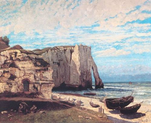 Gustave Courbet - The Cliff at Etretat After the Storm