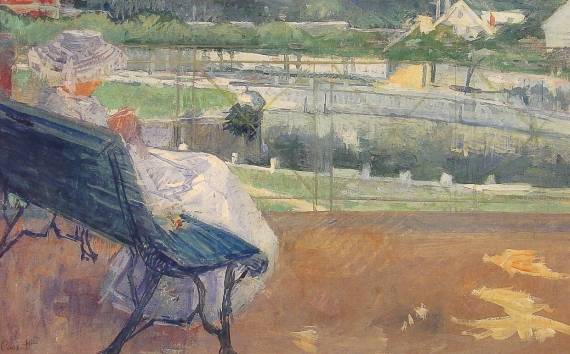 Mary Cassatt - Lydia Seated on A Porch Crocheting