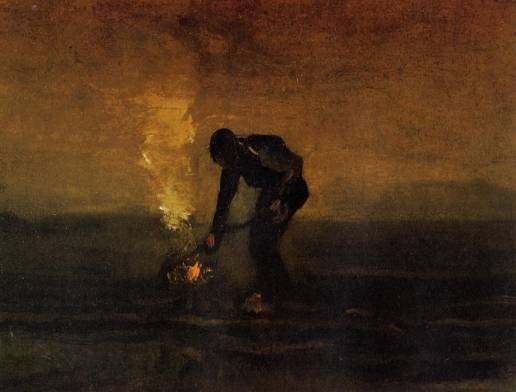 Vincent van Gogh - Peasant Burning Weeds