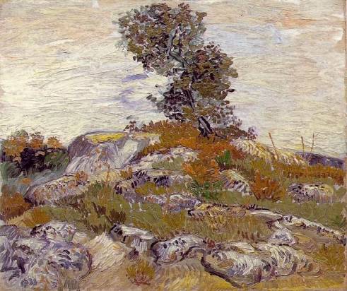 Vincent van Gogh - Rocks with Oak Tree