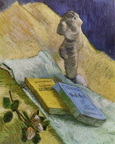 Vincent van Gogh - Still Life with Plaster Statuette, a Rose and Two Novels