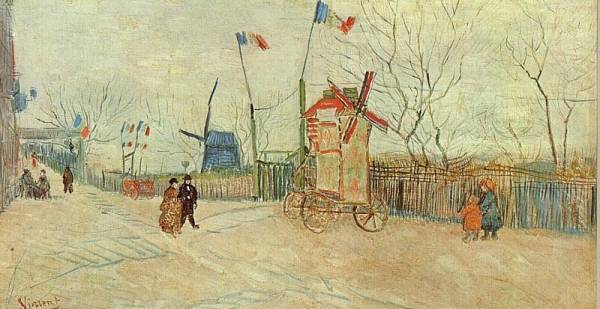 Vincent van Gogh - Street Scene in Montmartre - Le Moulin a Poivre