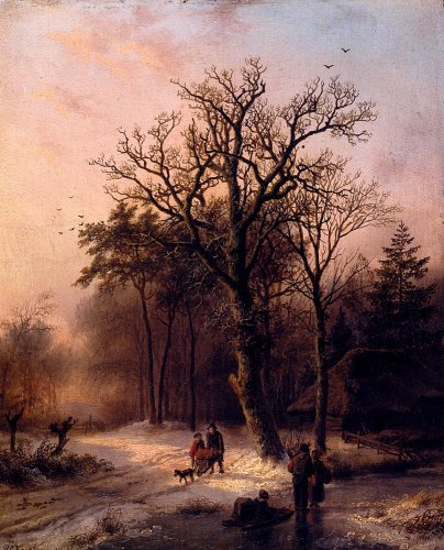 Barend Cornelis Koekkoek - Forest In Winter
