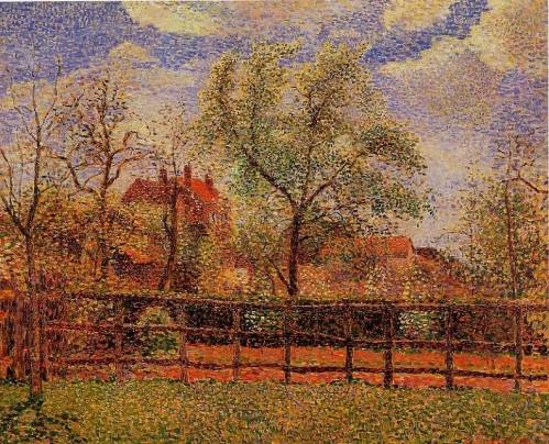 Camille Pissarro - Pear Trees in Bloom, Eragny, Morning