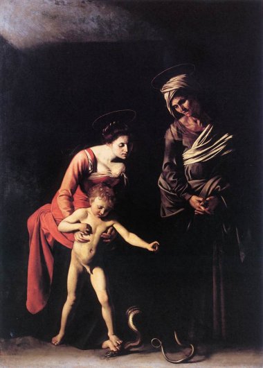 Caravaggio - Madonna with the Serpent (Madonna Palafrenieri)