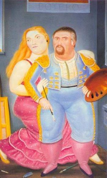 Fernando Botero - Self-portrait With Sofia