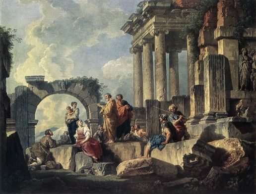 Giovanni Paolo Panini - Apostle Paul Preaching on the Ruins