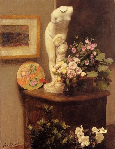 Henri Fantin-Latour - Still Life with Torso and Flowers