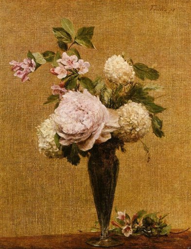 Henri Fantin-Latour - Vase of Peonies and Snowballs