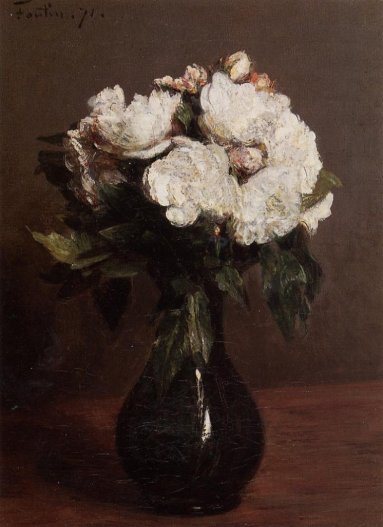 Henri Fantin-Latour - White Roses in a Green Vase