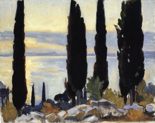 John Singer Sargent - Cypress Trees At San Vigilio