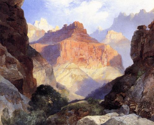 Thomas Moran - Under The Red Wall Grand Canyon Of Arizona