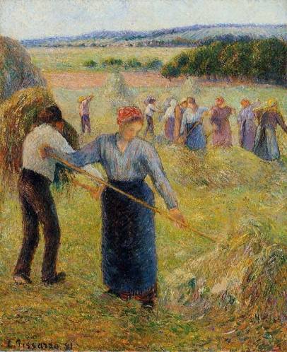 Camille Pissarro - Haymaking at Eragny 1