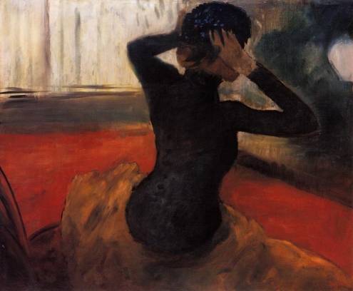 Edgar Degas - Woman Trying on a Hat