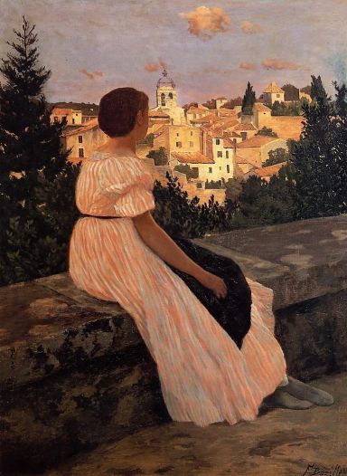 Frederic Bazille - The Pink Dress