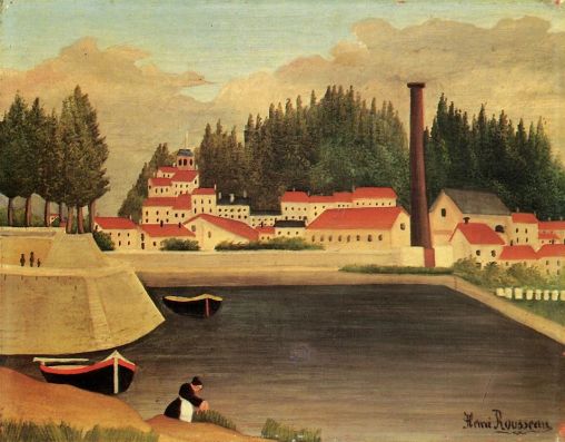 Henri Rousseau - Village near a Factory