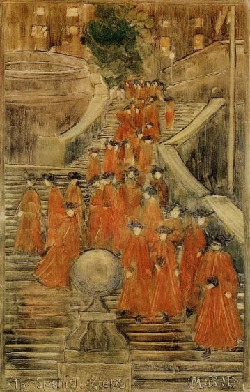 Maurice Prendergast - The Spanish Steps