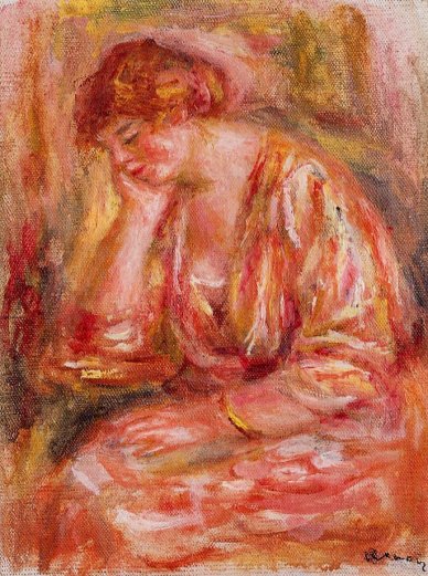 Pierre-Auguste Renoir - Woman Leaning on Her Elbow