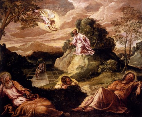 Tintoretto Jacopo Robusti - Agony In The Garden