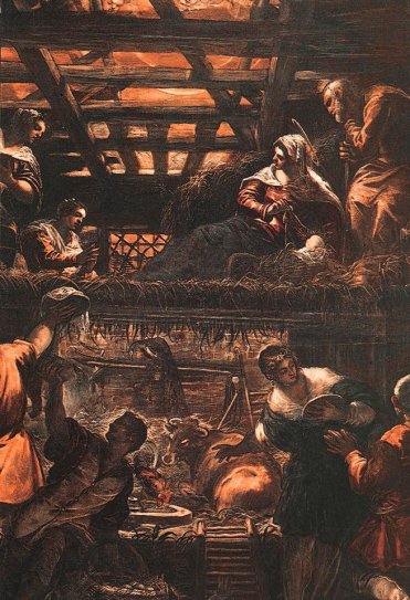 Tintoretto Jacopo Robusti - The Adoration Of The Shepherds