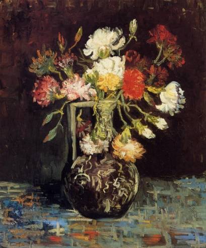 Vincent van Gogh - Vase with White and Red Carnations