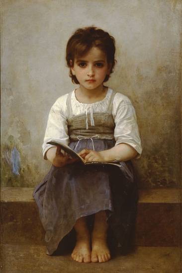 William Adolphe Bouguereau - The difficult lesson