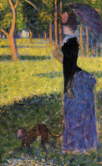 Georges Seurat - La Grande Jatte - Woman with a Monkey