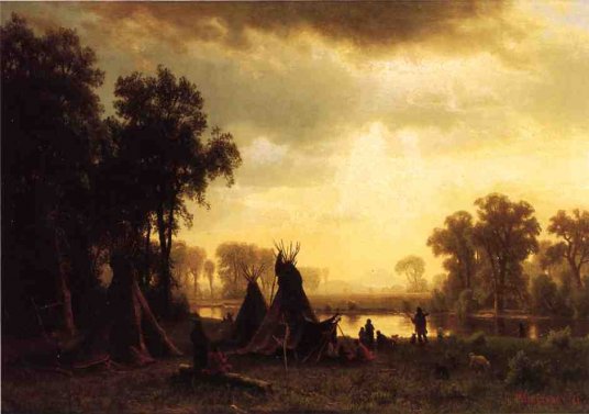 Albert Bierstadt - An Indian Encampment