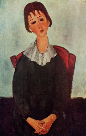 Amedeo Modigliani - Girl on a Chair (Mademoiselle Huguette)