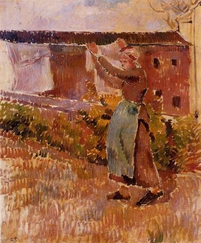 Camille Pissarro - Women Tending the Laundry