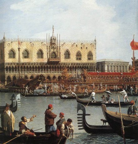 Giovanni Antonio Canal Canaletto - Return Of The Bucentoro To The Molo On Ascension Day Detail 2