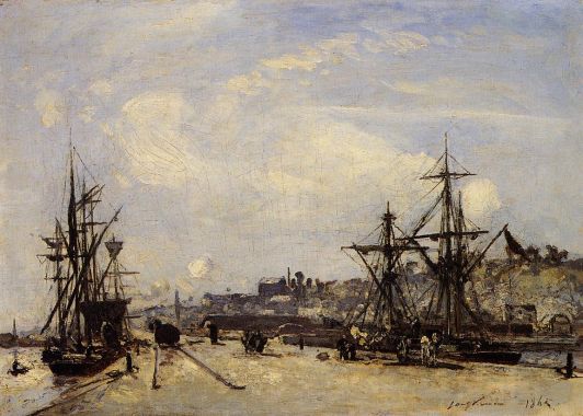 Johann-Barthold Jongkind - Honfleur, the Railroad Dock