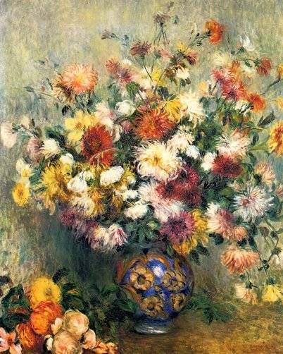 Pierre-Auguste Renoir - Vase of Chrysanthemums