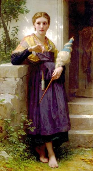 William Adolphe Bouguereau - The Spinner