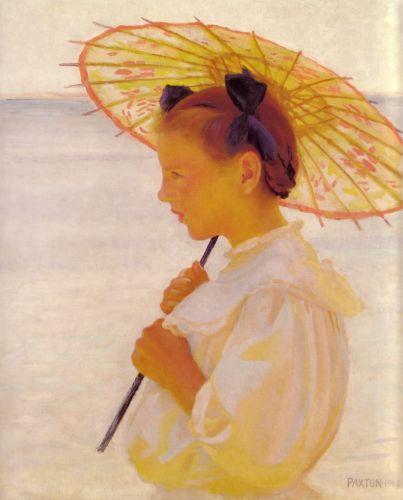 William McGregor Paxton - The Chinese Parasol