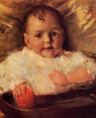 William Merritt Chase - Bobbie - A Portrait Sketch