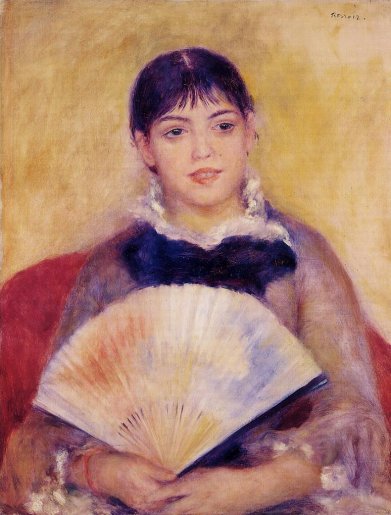 Pierre-Auguste Renoir - Girl with a Fan aka Alphonsine Fournaise