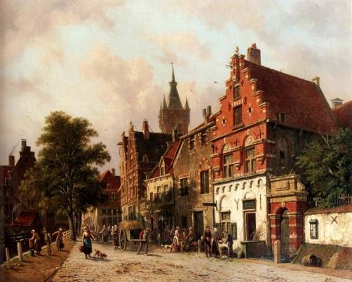 Adrianus Eversen - A View In Delft