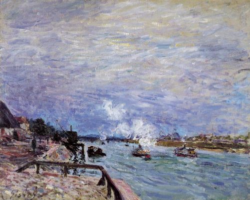 Alfred Sisley - The Seine at Grenelle - Rainy Weather