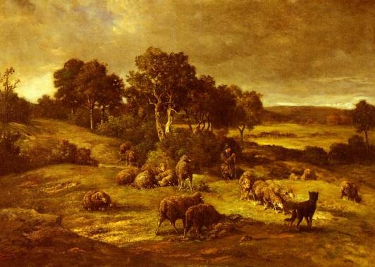 Charles Emile Jacque - The Herd