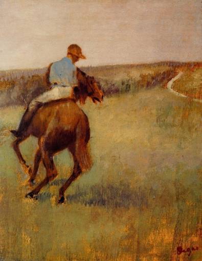 Edgar Degas - Jockey in Blue on a Chestnut Horse